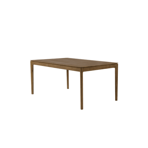 10150 Teak Bok extendable dining table side cut HQ