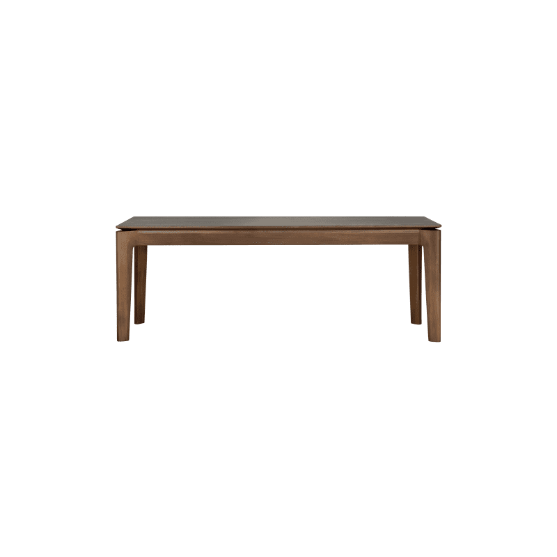 10676 Bok bench varnished teak brown 126 front cut HQ