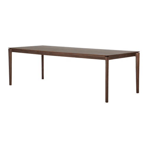 10692 Bok dining table teak brown 240w side cut HQ