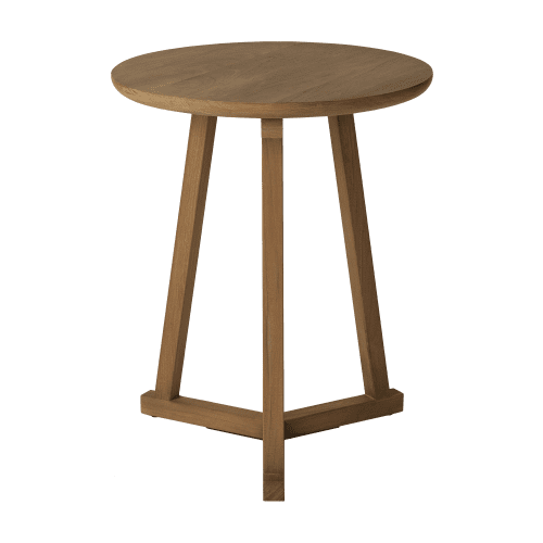 14212 Teak Tripod side table front cut HQ