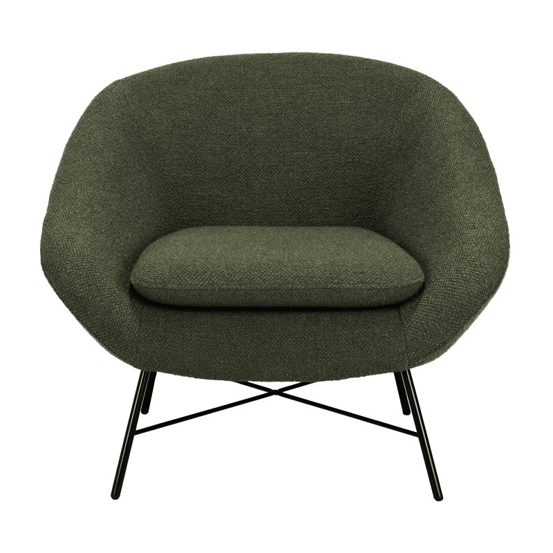 20136 Barrow lounge chair Pine Green fabric front cut HQ