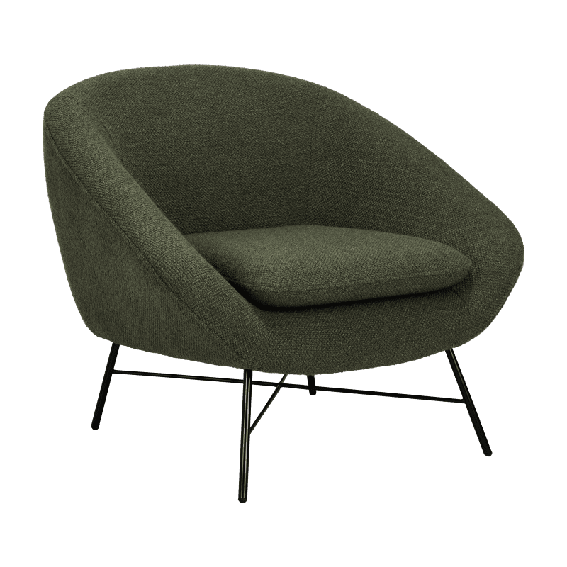 20136 Barrow lounge chair Pine Green fabric profile cut HQ