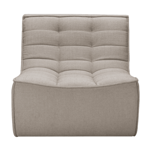 20266 SofaN701 1seater Ecru Eco Fabric 80 front HQ