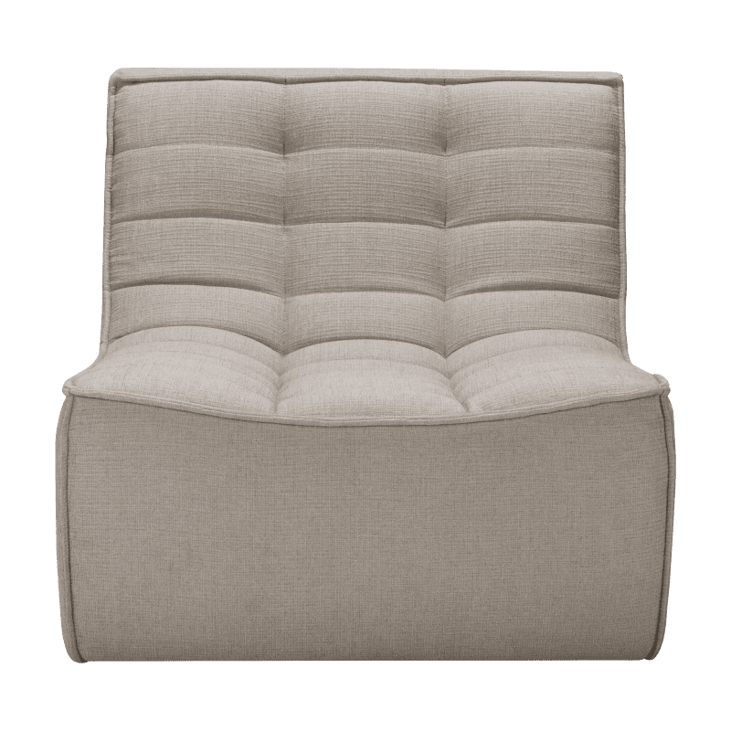 20266 SofaN701 1seater Ecru Eco Fabric 80 front HQ