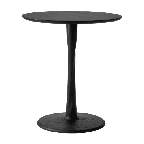 50011 Oak Torsion black dining table front cut HQ