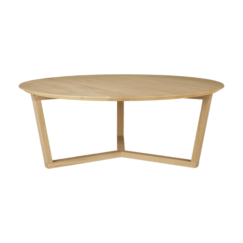 50530 Oak Tripod coffee table front cut HQ