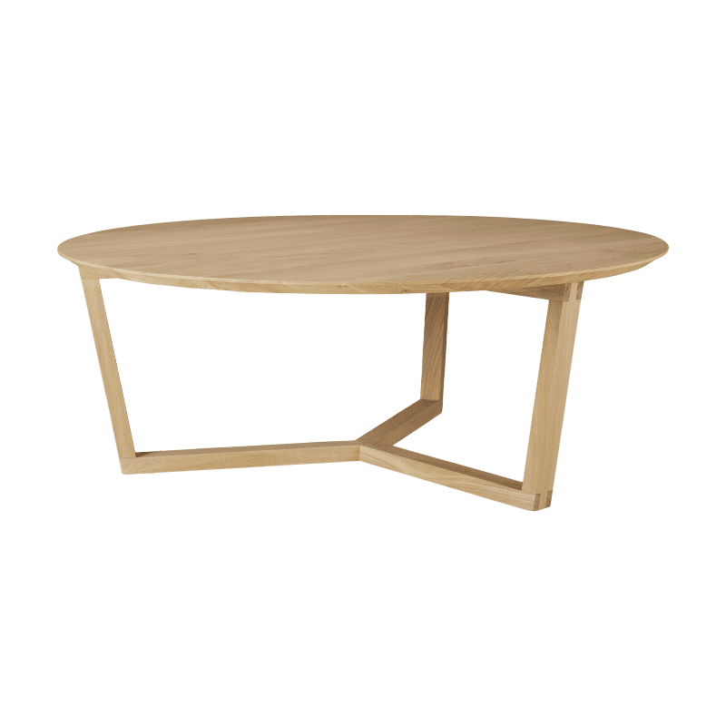 50530 Oak Tripod coffee table side cut HQ