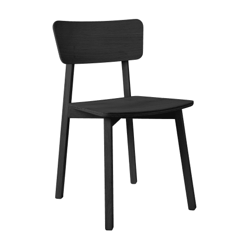 50673 Oak Casale black dining chair profile cut HQ