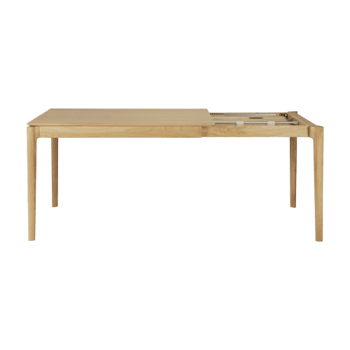 51487 Bok extendable dining table oak rectangular front03 HQ