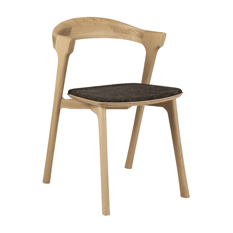 51489 Oak Bok dining chair dark brown side cut HQ