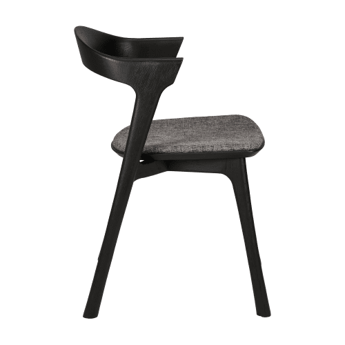 51493 Oak Bok black dining chair grey profile cut HQ