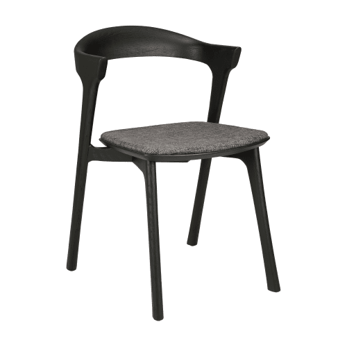 51493 Oak Bok black dining chair grey side cut HQ