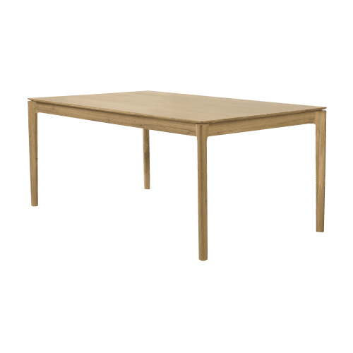 51495 Oak Bok dining table side cut HQ