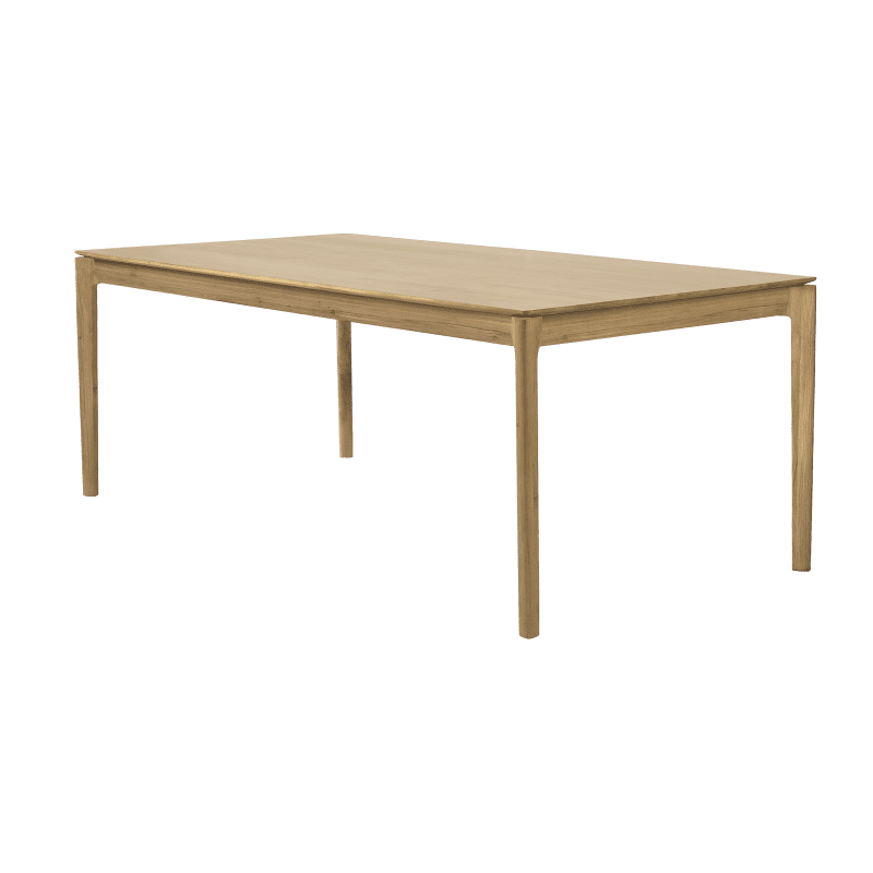 51496 Oak Bok dining table side cut HQ