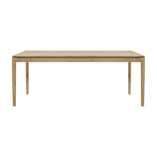 51497 Oak Bok dining table front cut HQ