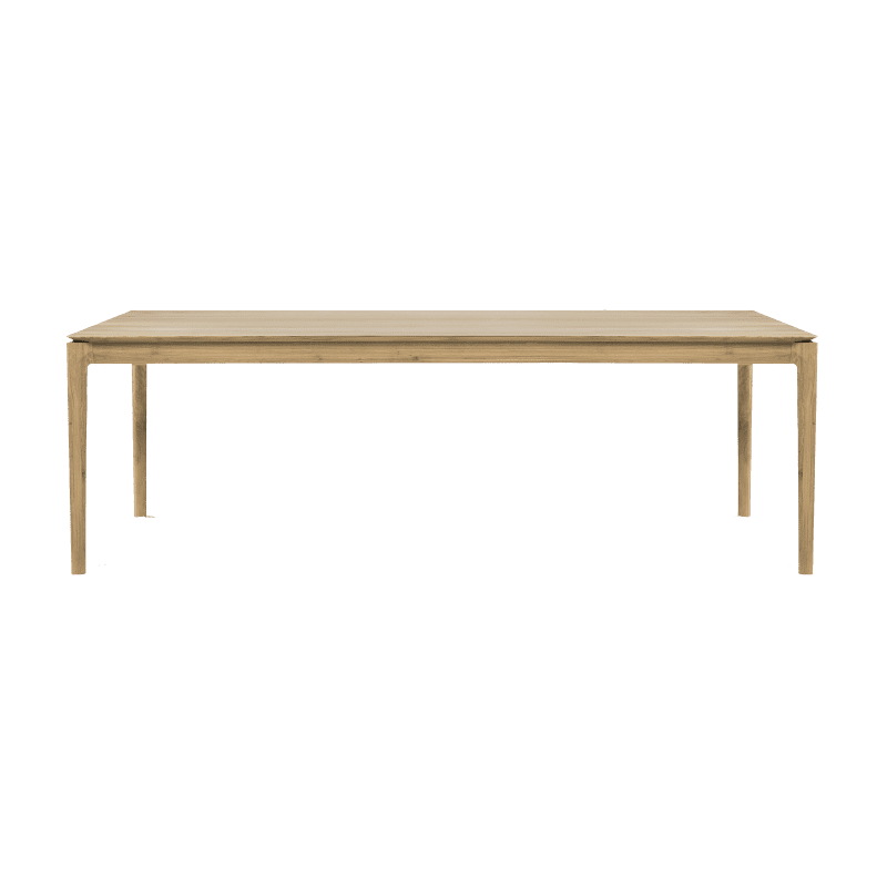 51499 Oak Bok dining table front cut HQ