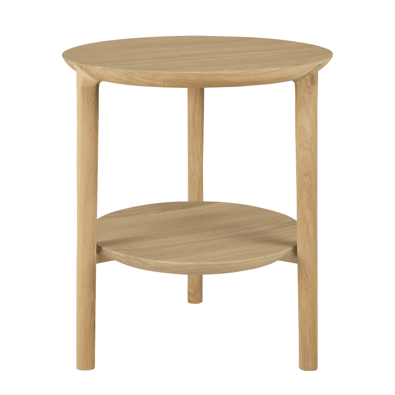 51501 Oak Bok side table side cut HQ