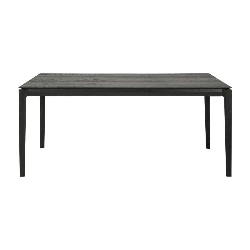 51506 Oak Bok black dining table front cut HQ