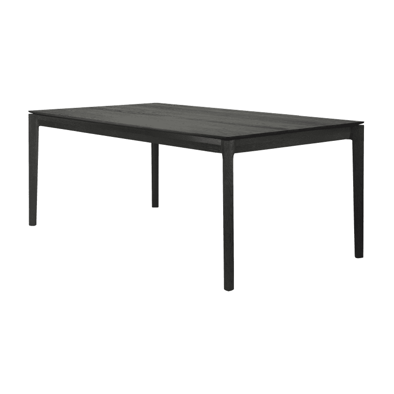 51506 Oak Bok black dining table side cut HQ