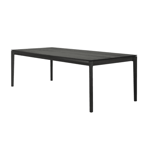 51509 Oak Bok black dining table side cut HQ