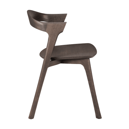 51550 Oak Bok brown dining chair varnished profile cut HQ