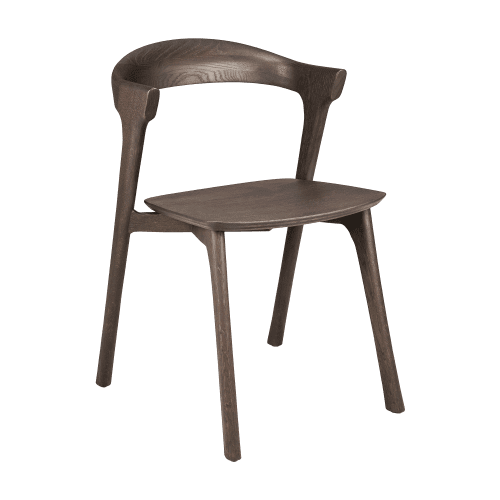 51550 Oak Bok brown dining chair varnished side cut HQ