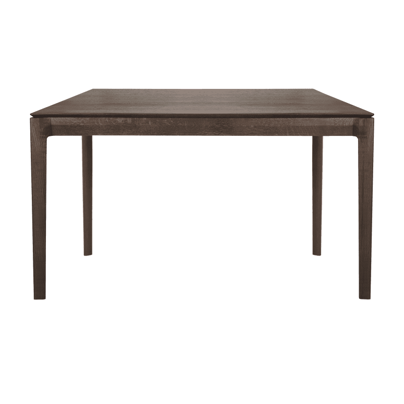 51555 Oak Bok brown dining table front cut HQ