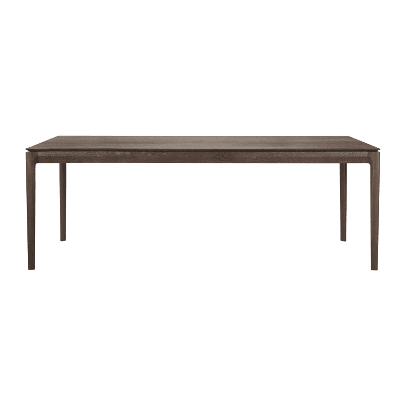 51559 Oak Bok brown dining table front cut HQ