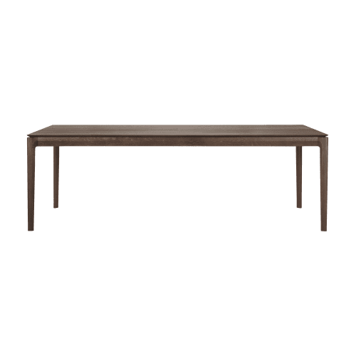 51560 Oak Bok brown dining table front cut HQ