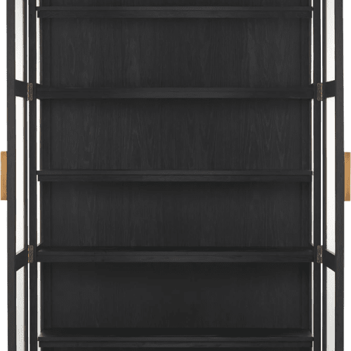 Amsterdam Tall Storage Cabinet Black Coco Republic 851532178 5