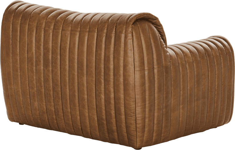 Aspen Leather Occasional Chair Tan Leather Coco Republic 851532404 Angle Back