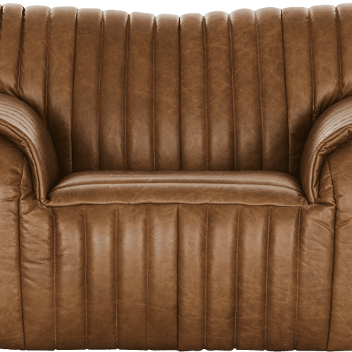 Aspen Leather Occasional Chair Tan Leather Coco Republic 851532404 Front