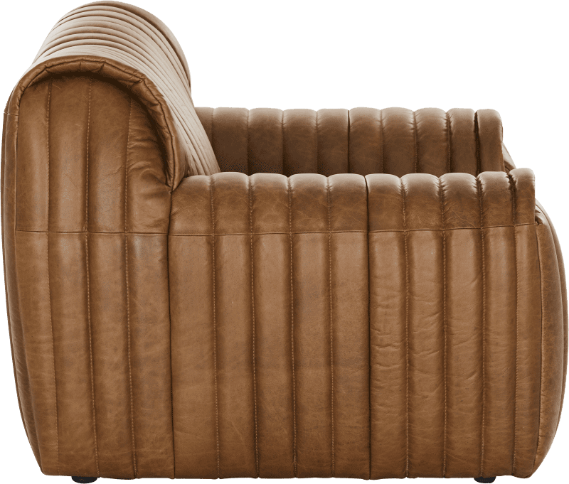 Aspen Leather Occasional Chair Tan Leather Coco Republic 851532404 Side