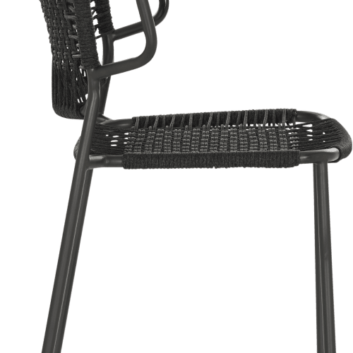 Cruz Outdoor Dining Chair Anthracite Carbon Coco Republic 851531849 Side