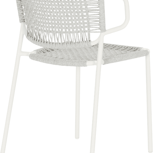 Cruz Outdoor Dining Chair White Light Grey Coco Republic 851531850 Angle Back