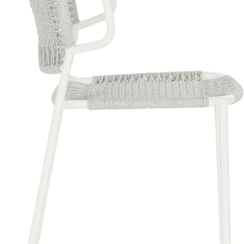 Cruz Outdoor Dining Chair White Light Grey Coco Republic 851531850 Side