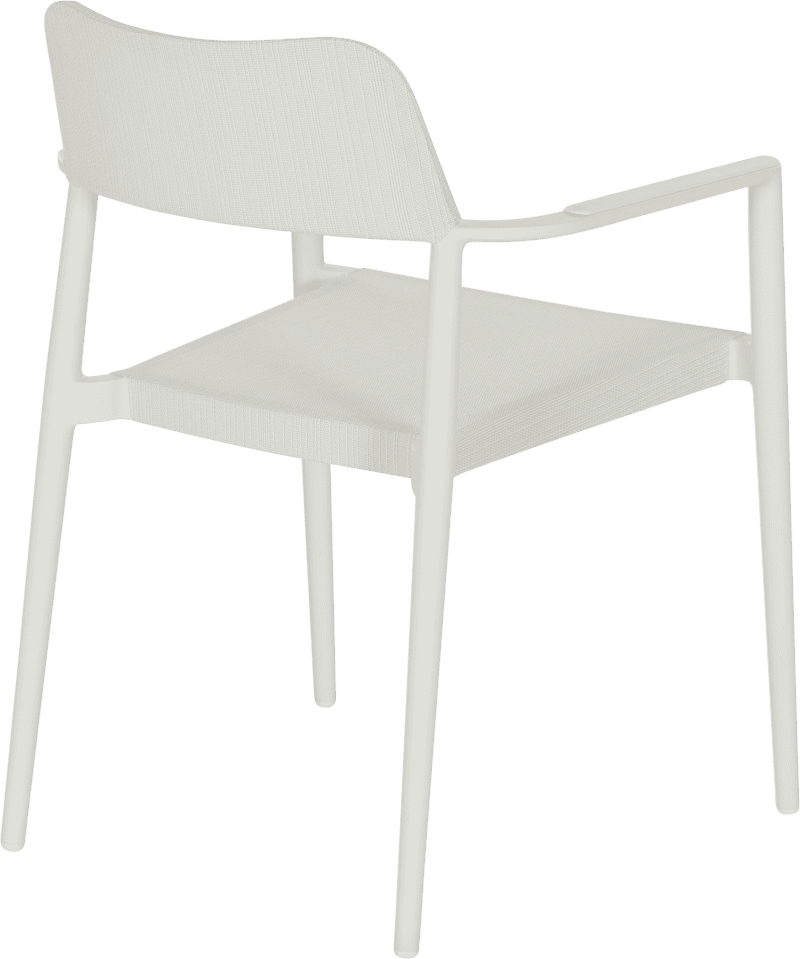 Cuba Stackable Outdoor Dining Chair LightGrey Coco Republic 851531859 Angle Back