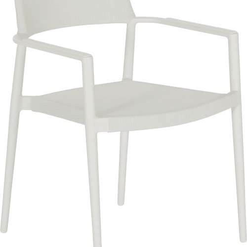 Cuba Stackable Outdoor Dining Chair LightGrey Coco Republic 851531859 Angle Front