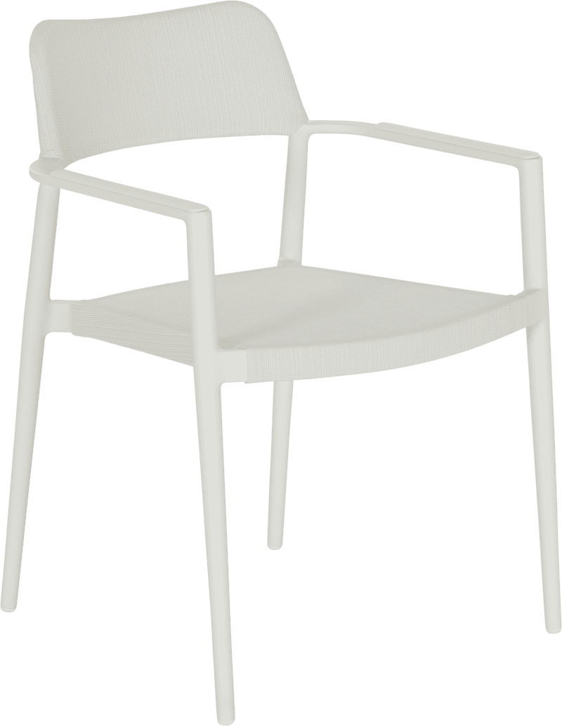 Cuba Stackable Outdoor Dining Chair LightGrey Coco Republic 851531859 Angle Front