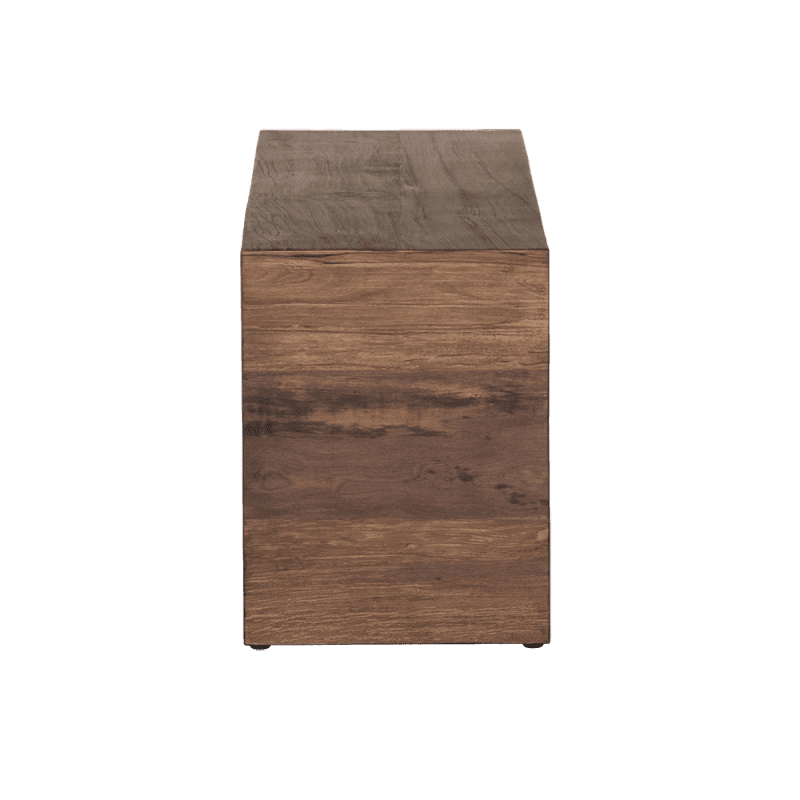 Darcy End Table Rectangle Dark Spalted Four Hands Side 710144221