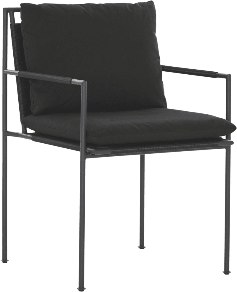 Malmo Outdoor Dining Chair Black Coco Republic 851495772 Angle Front