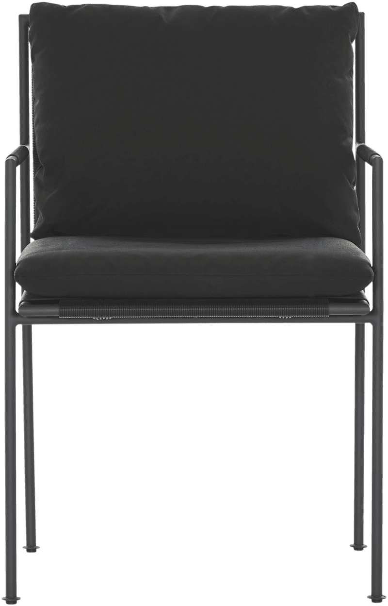 Malmo Outdoor Dining Chair Black Coco Republic 851495772 Front