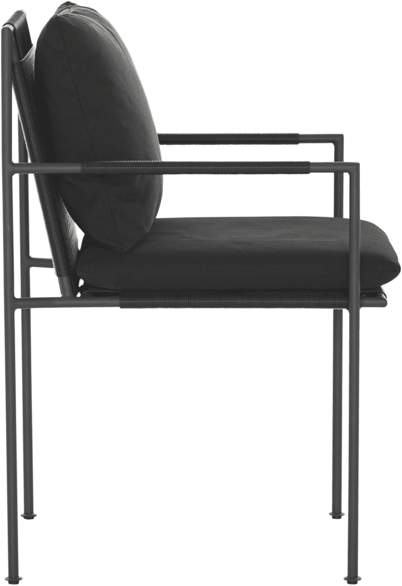 Malmo Outdoor Dining Chair Black Coco Republic 851495772 Side