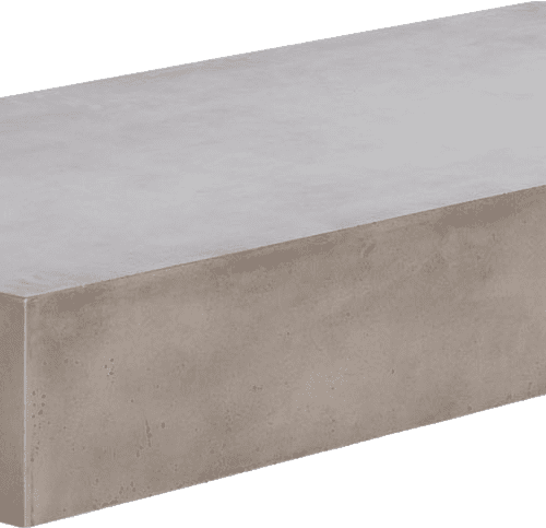 Monaco Rectangle Concrete Coffee Table Grey Coco Republic Side