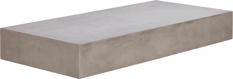 Monaco Rectangle Concrete Coffee Table Grey Coco Republic Side