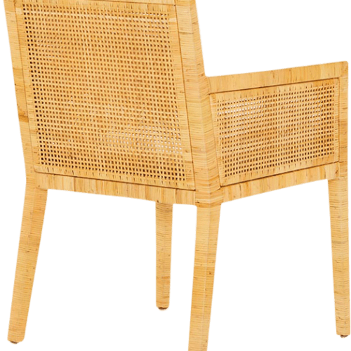 Montauk Dining Armchair Natural Coco Republic Back Angle View