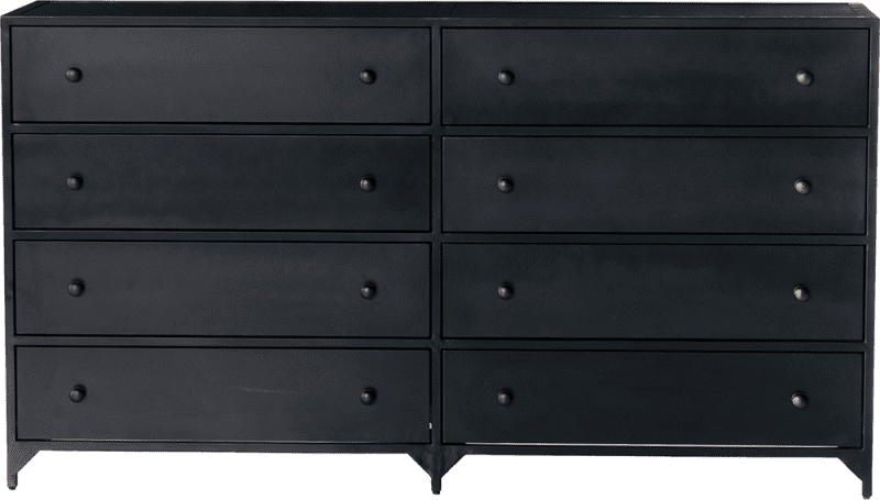 Monty Dresser 8 Drawer Black Metal Coco Republic Front 710143958