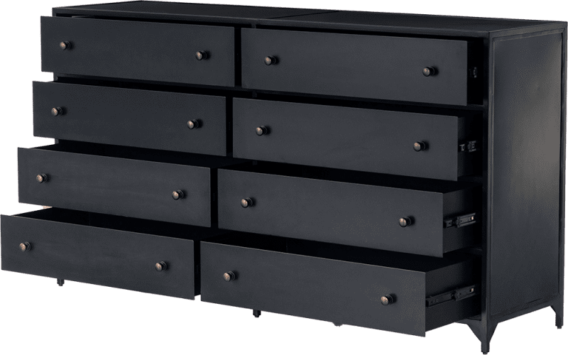 Monty Dresser 8 Drawer Black Metal Coco Republic Open Drawer 710143958