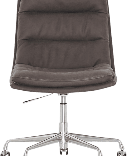 Paton Swivel Chair Graphite Leather Front View 4cc79b7a 3de2 4541 8339 32633370d519