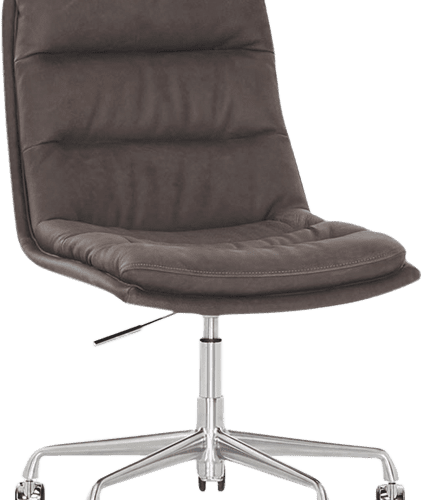 Paton Swivel Chair Graphite Leather Primary View